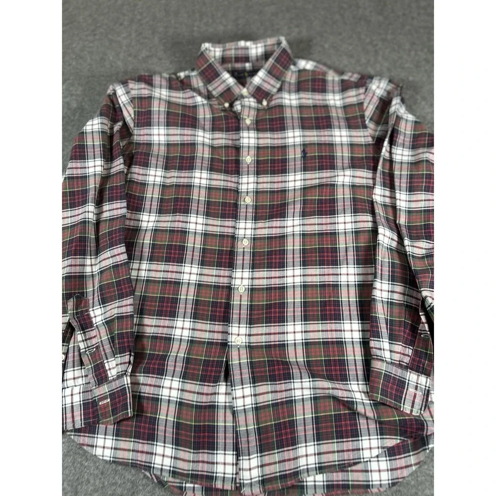Ralph Lauren Men's Button Up Long Sleeve‎ Plaid Multicolor Shirt 2XL